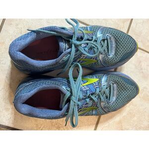 Brooks Mens Shoes Size 11.5 GTS Seventeen 17 Blue Green Running Athletic